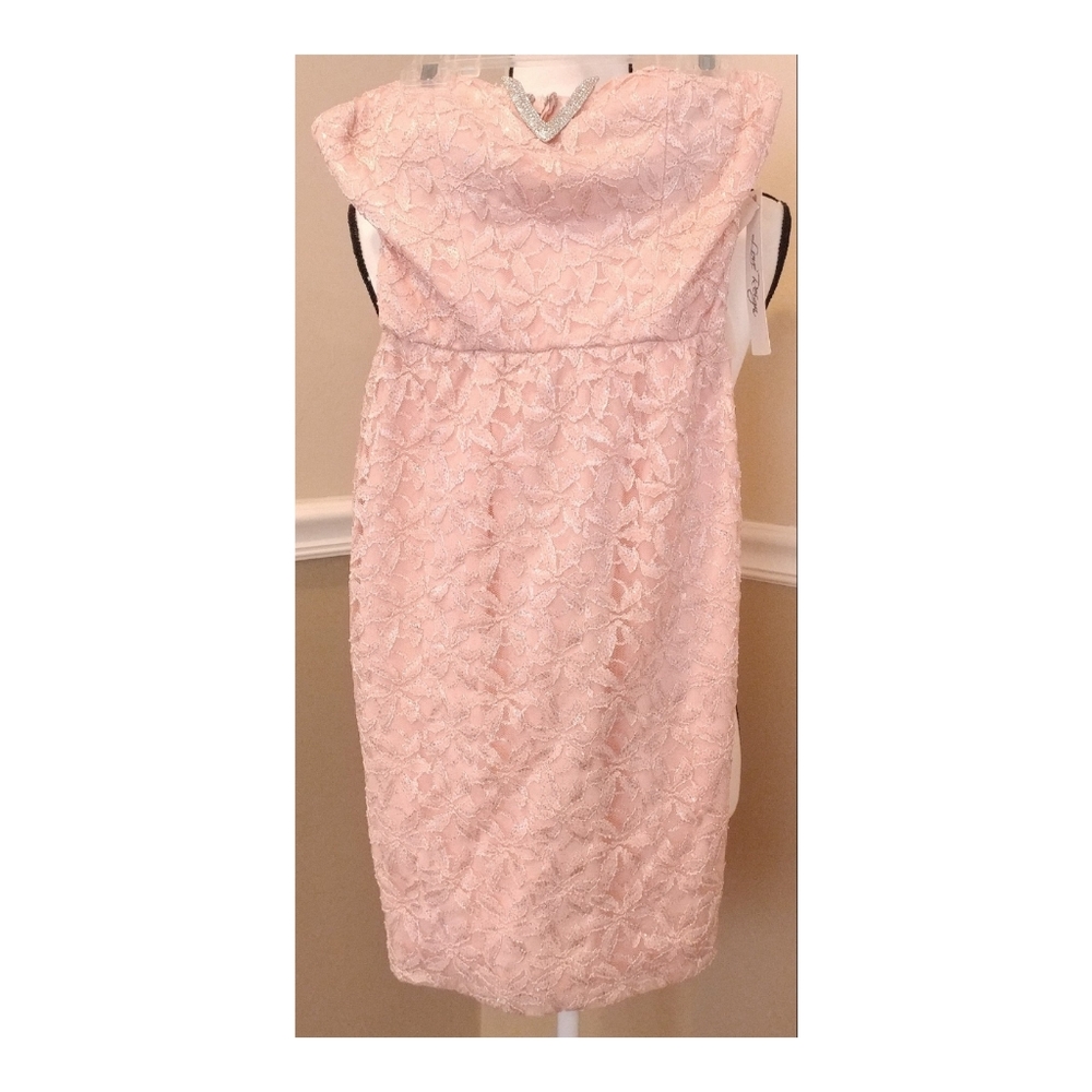 NWT Love Reign Bling Blush Pink Lace Dress 1